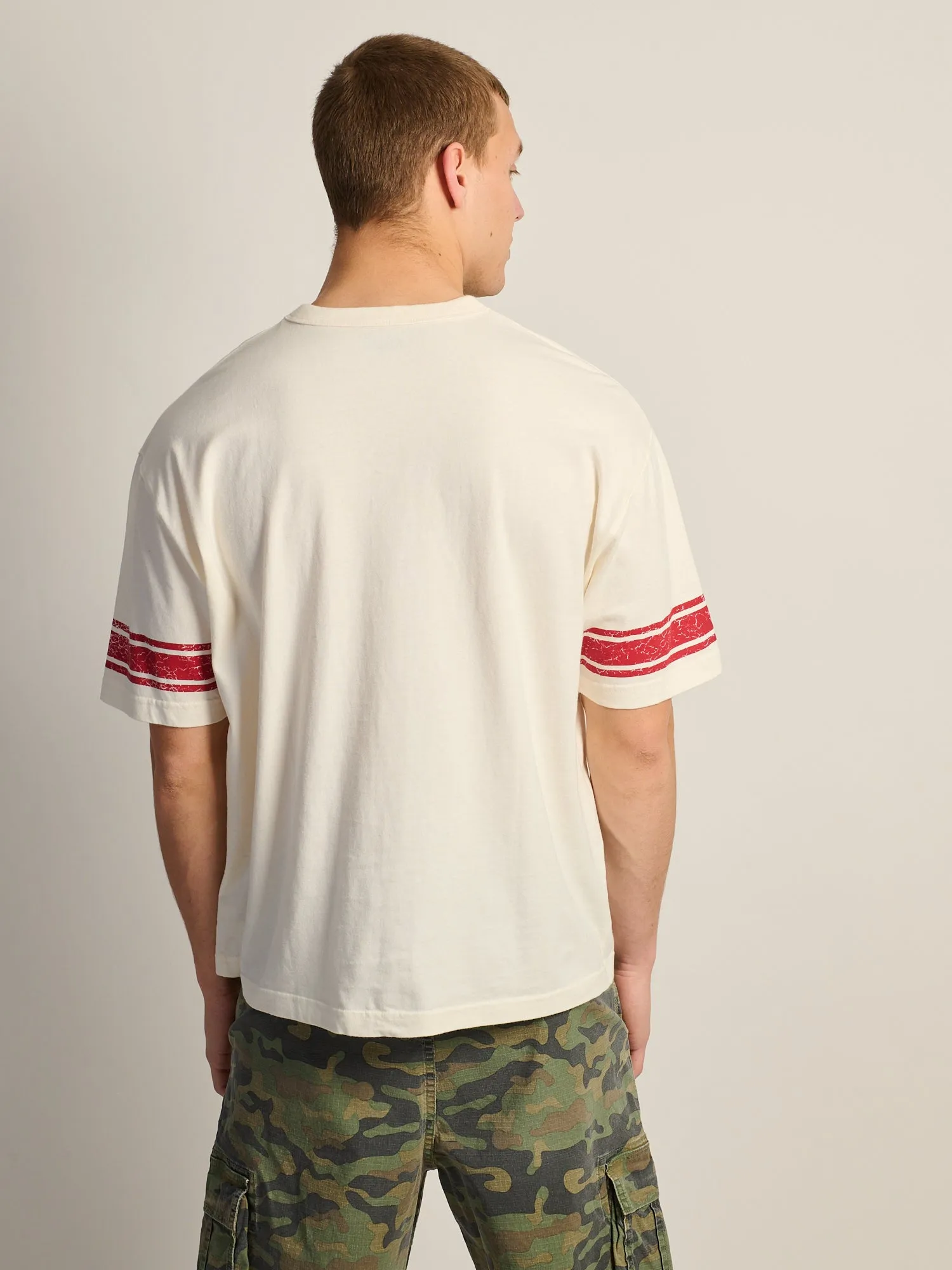KOLBY LOOSE FIT FOOTBALL TEE - WHITE sold by Kolby product image thumbnail 4