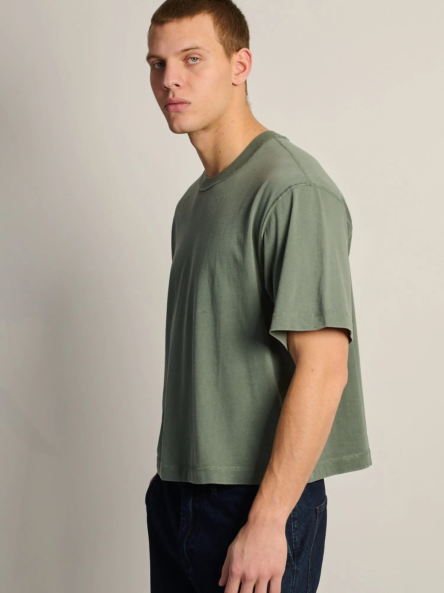 KOLBY SHORT CUT VINTAGE TEE - GREEN sold by Kolby product image thumbnail 3