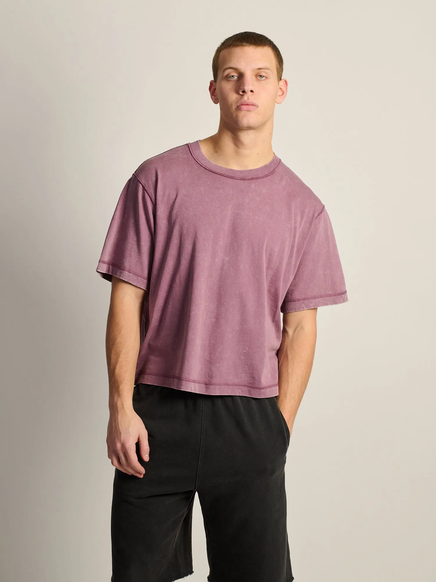 KOLBY SHORT CUT VINTAGE TEE - PURPLE sold by Kolby