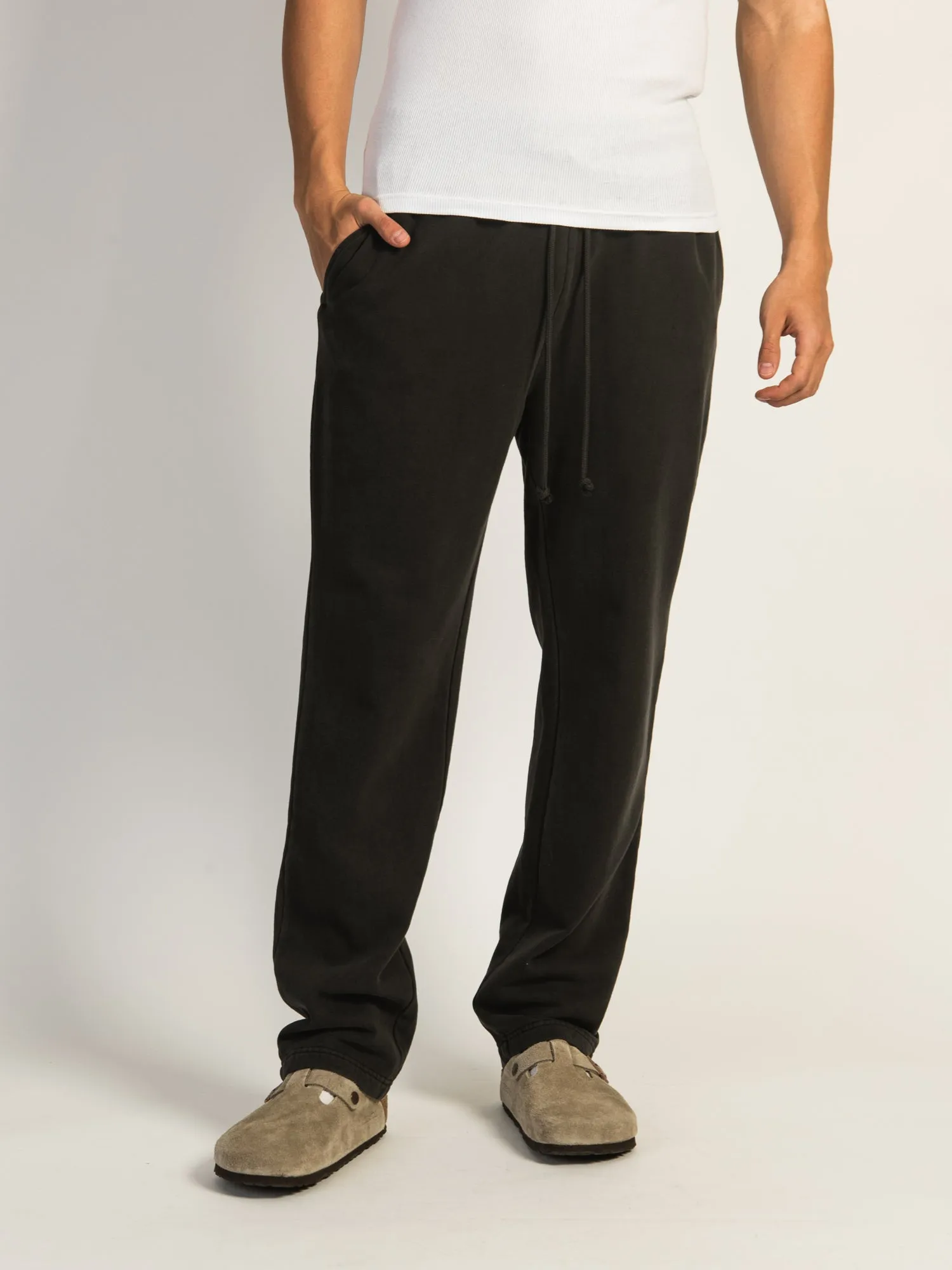 KOLBY PARKER GARMENT DYE LOUNGE PANT - BLACK sold by Kolby