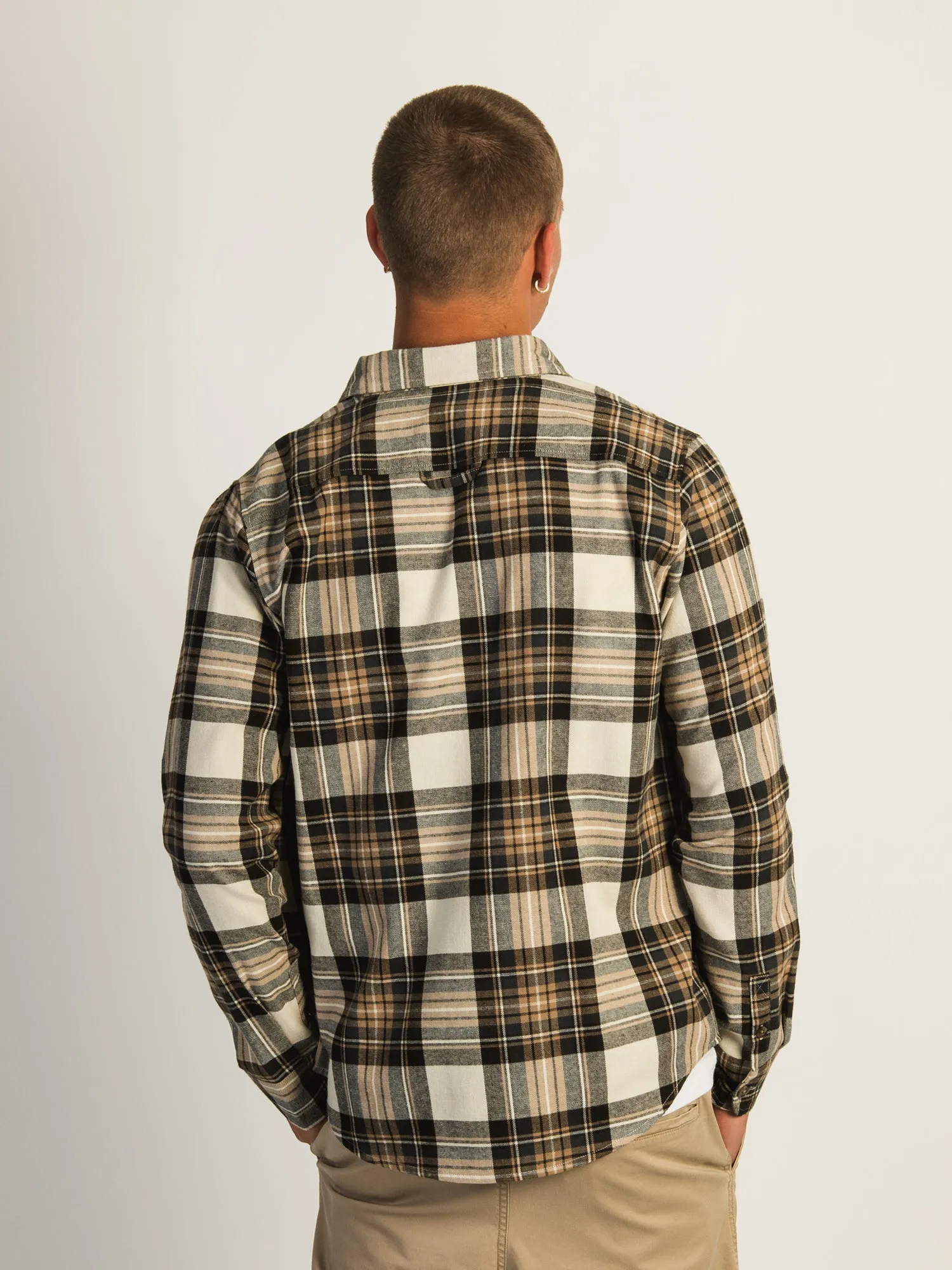 KOLBY CLASSIC BUTTON UP PLAID - CREAM sold by Kolby product image thumbnail 2