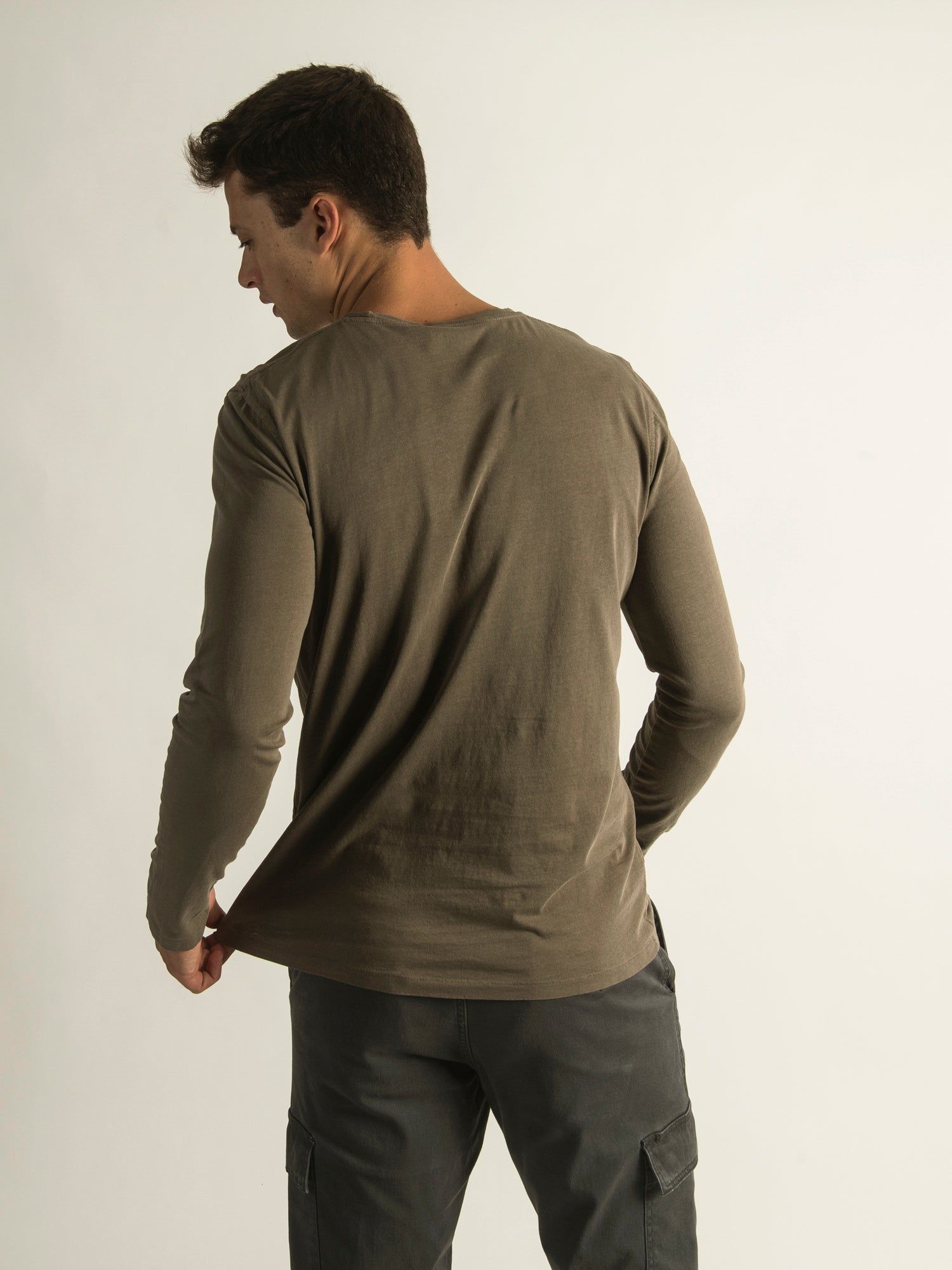 KOLBY GARMENT DYE LONG SLEEVE POCKET T-SHIRT sold by Kolby product image thumbnail 3
