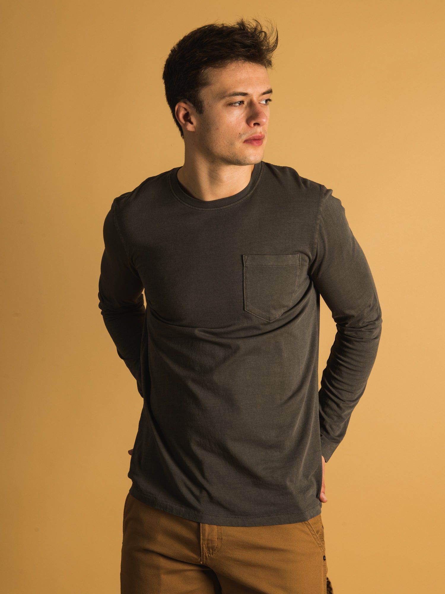 KOLBY GARMENT DYE POCKET LONG SLEEVE TEE sold by Kolby product image thumbnail 2