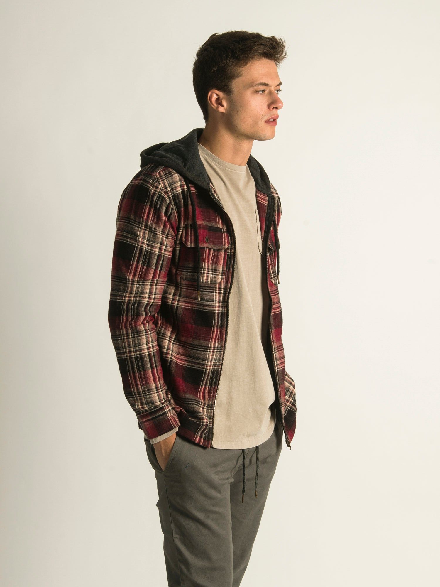KOLBY BERK ZIP FRONT HOODIE sold by Kolby product image thumbnail 3