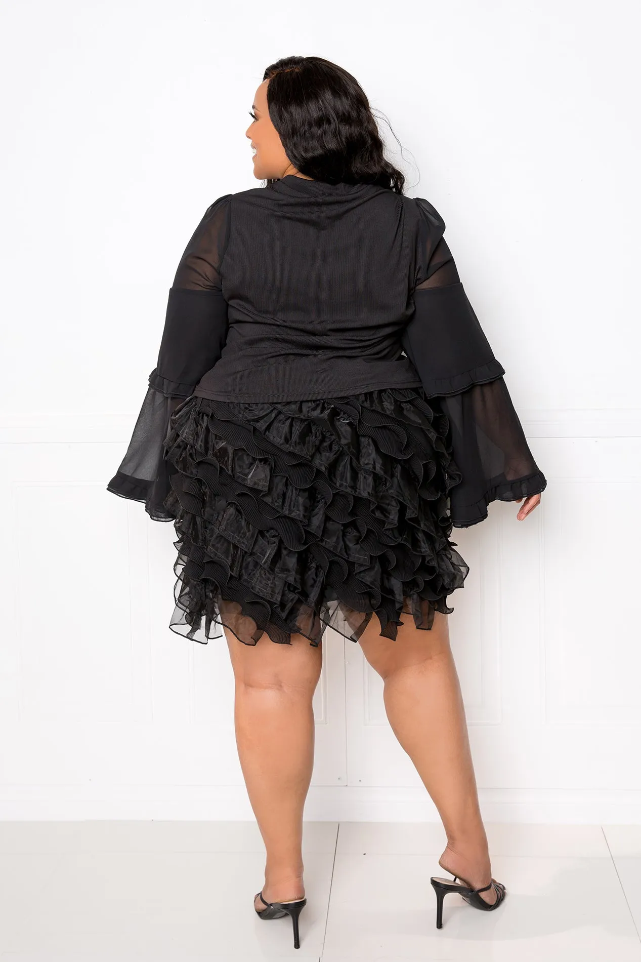 Tiered Bell Sleeve Top sold by Buxom Couture product image thumbnail 4