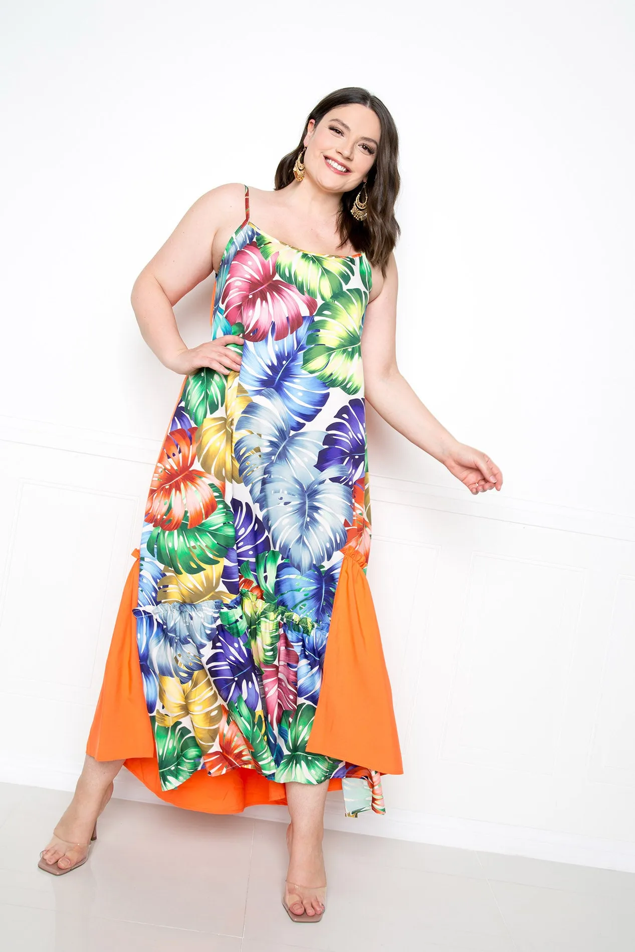 Splice Tropical Dress sold by Buxom Couture product image thumbnail 3
