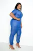 Zip up Denim Jumpusit sold by Buxom Couture