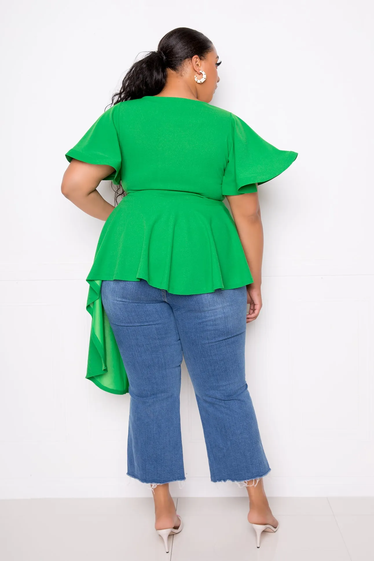 Flutter Asymmetrical Peplum Top sold by Buxom Couture product image thumbnail 4
