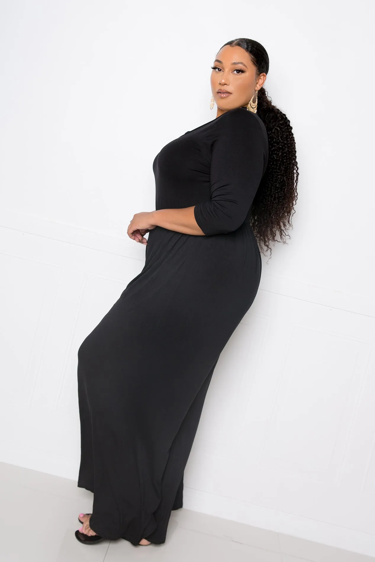 Supersoft Scooped Neck Jumpsuit sold by Buxom Couture product image thumbnail 2