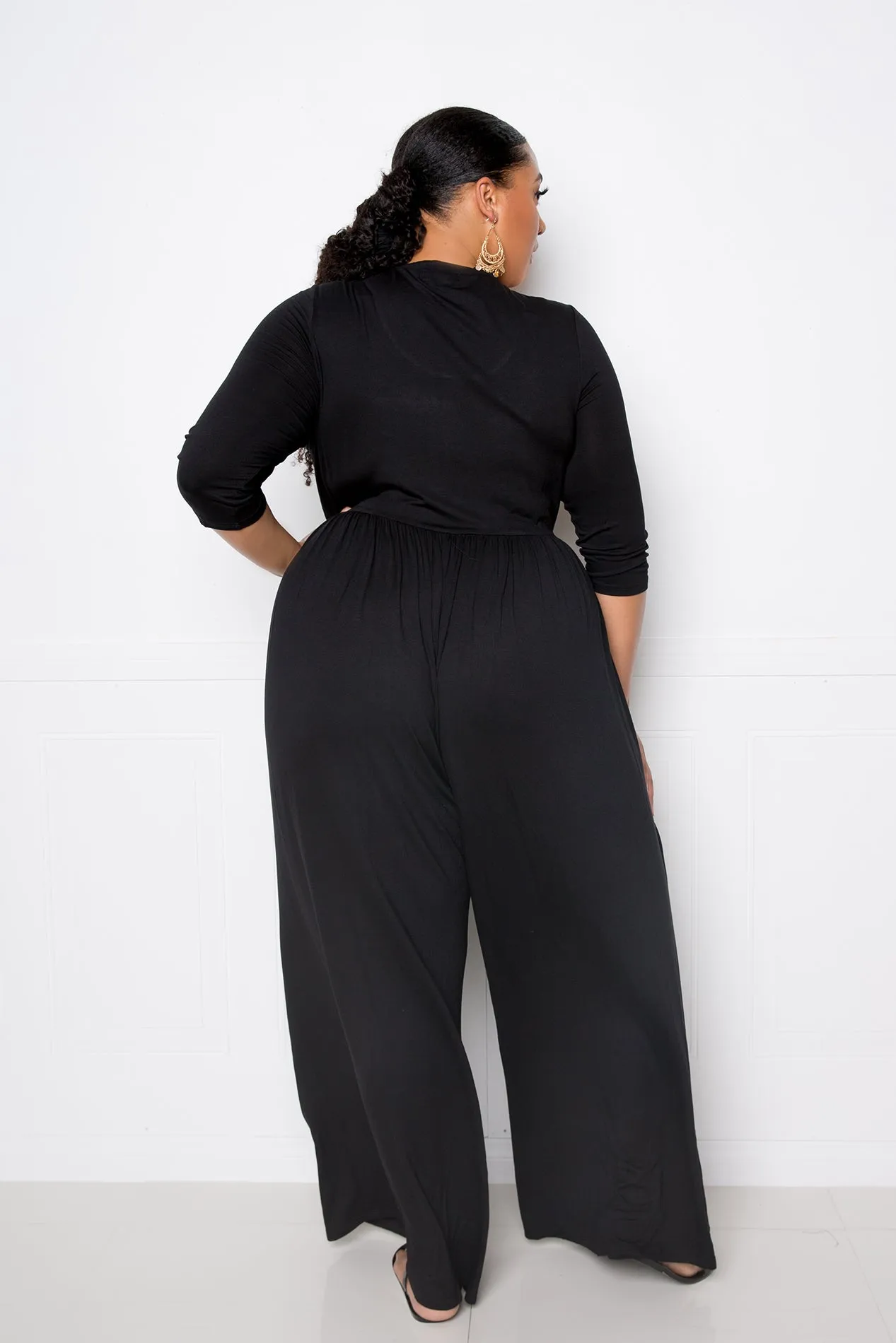 Supersoft Scooped Neck Jumpsuit sold by Buxom Couture product image thumbnail 4