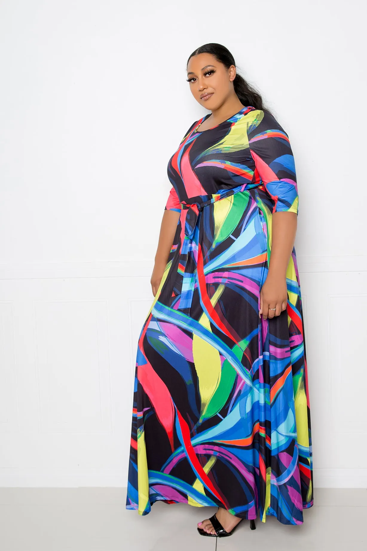 Abstract Print Maxi Dress sold by Buxom Couture product image thumbnail 2