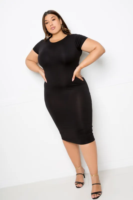 Everyday T-shirt Dress sold by Buxom Couture