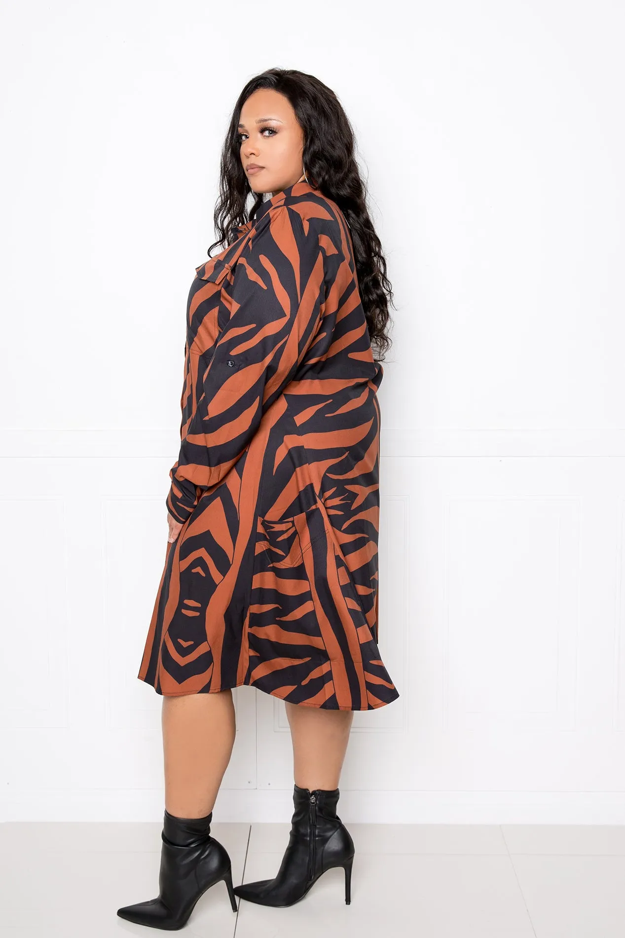 Animal Print Shirt Dress sold by Buxom Couture product image thumbnail 3