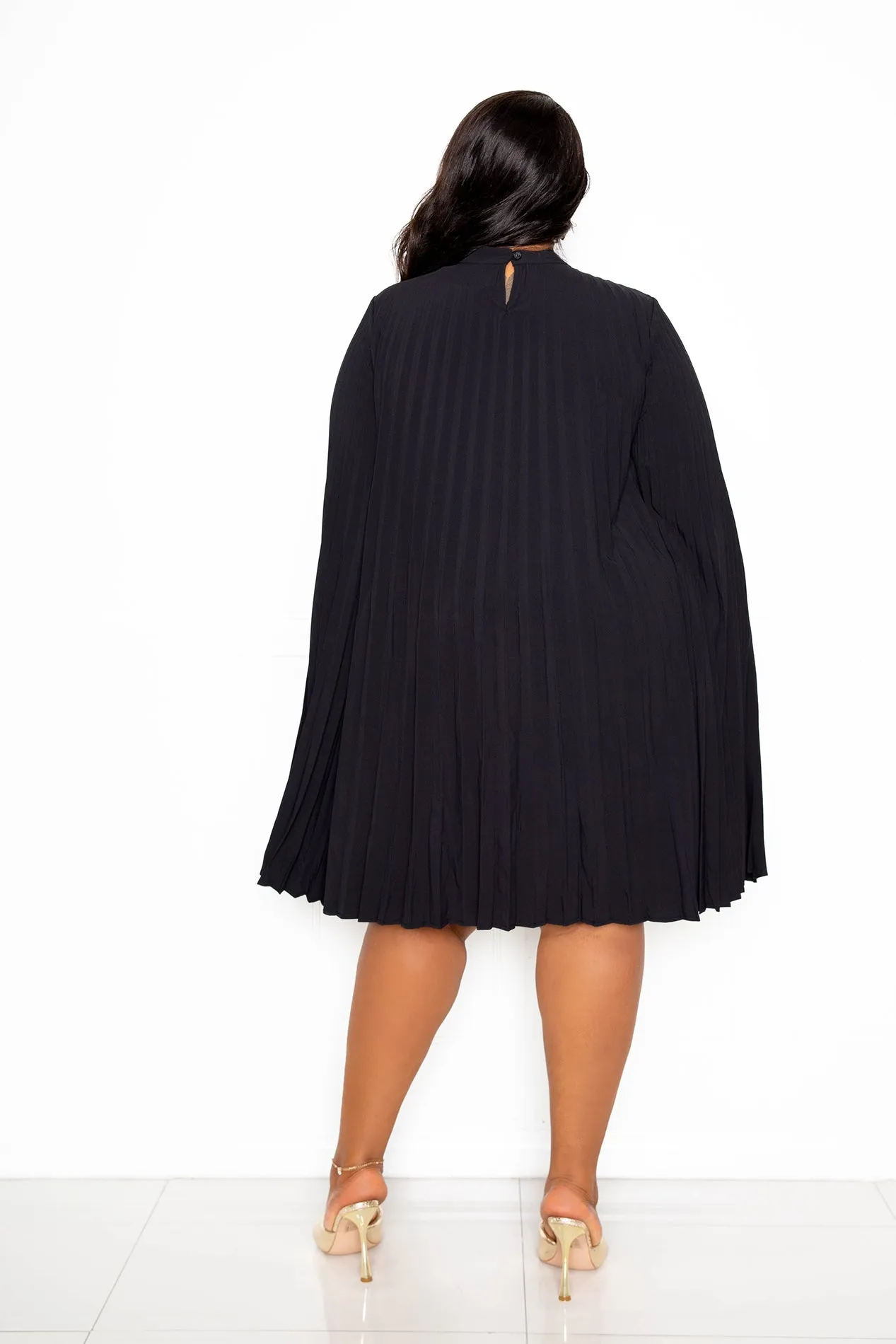 Pleated Cape Dress sold by Buxom Couture product image thumbnail 5