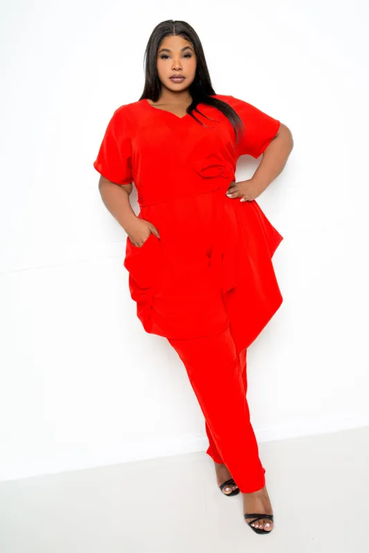 Obi-Tie Harem Jumpsuit sold by Buxom Couture