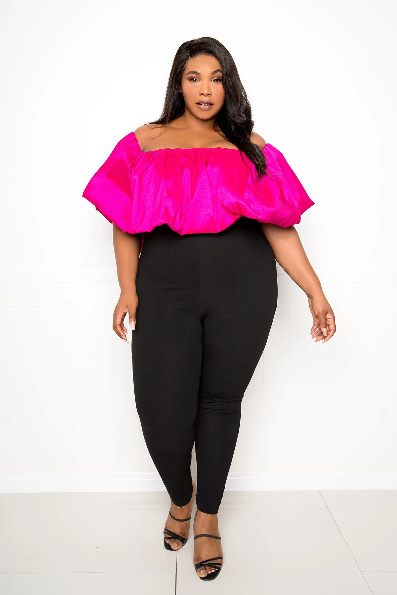 Drape Off Shoulder Jumpsuit sold by Buxom Couture product image thumbnail 4