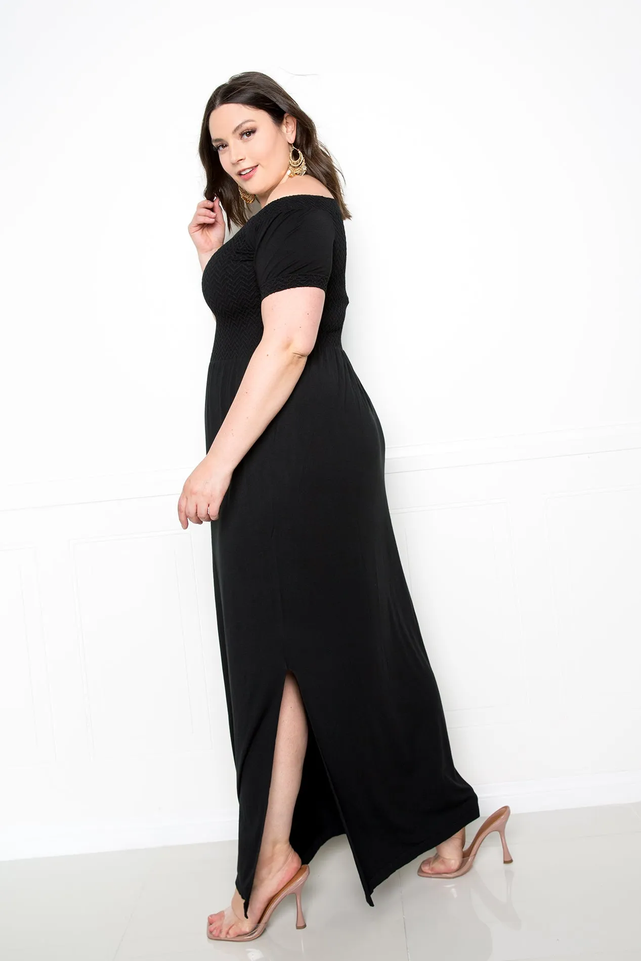 Seamless Off Shoulder Maxi Dress sold by Buxom Couture product image thumbnail 3