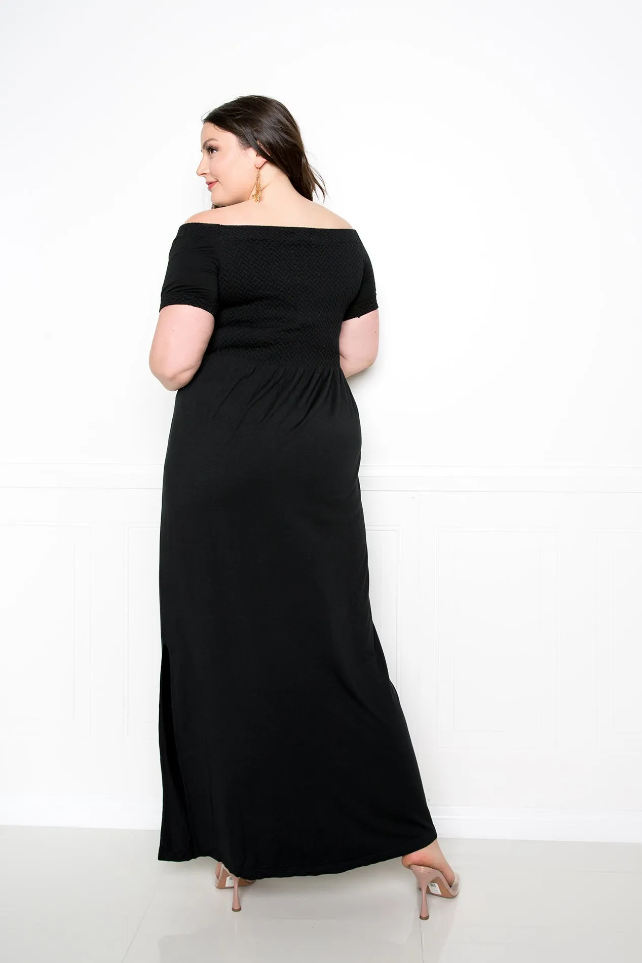 Seamless Off Shoulder Maxi Dress sold by Buxom Couture product image thumbnail 4