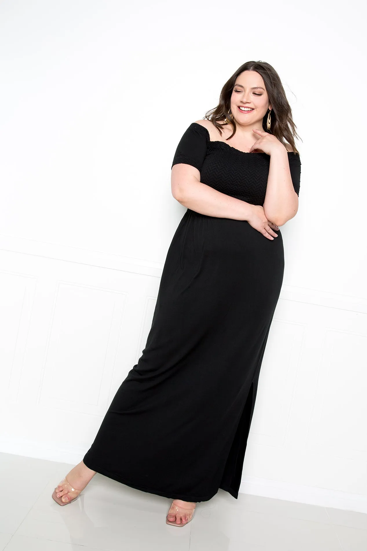 Seamless Off Shoulder Maxi Dress sold by Buxom Couture product image thumbnail 2