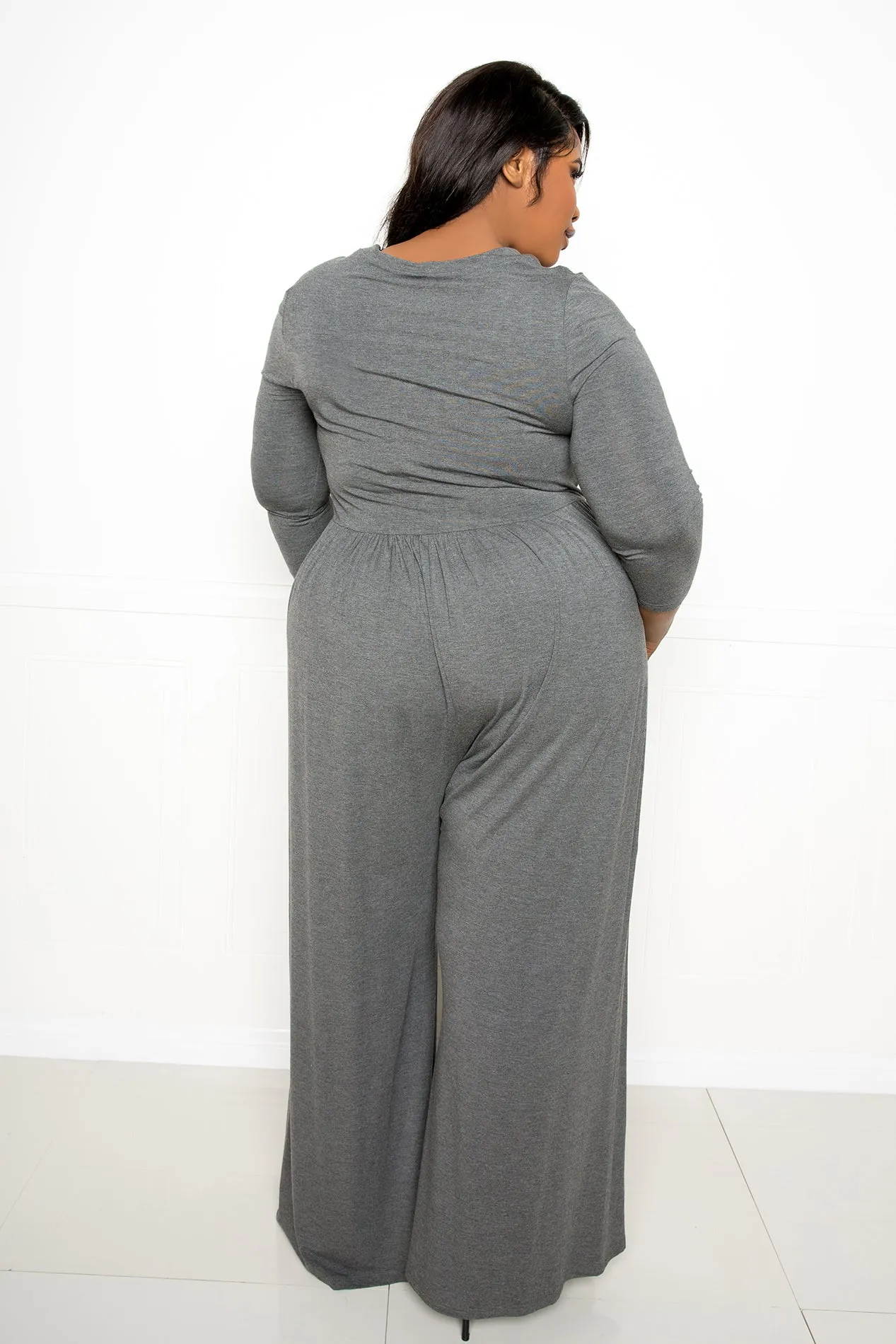 Supersoft Scooped Neck Jumpsuit sold by Buxom Couture product image thumbnail 3