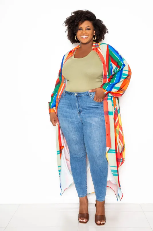 Drapy Shirt Maxi Dress made by Buxom Couture