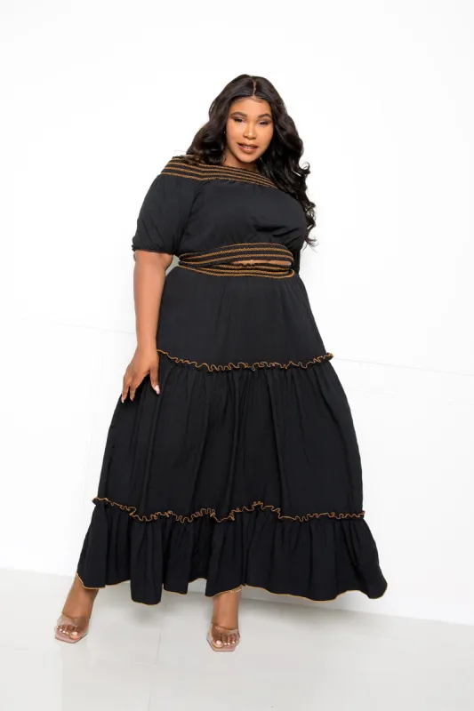 Smocking Top and Skirt Set sold by Buxom Couture