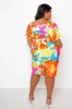 Floral Off Shoulder Dress with Back Bows sold by Buxom Couture