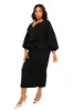 Off Shoulder Peplum Midi Dress sold by Buxom Couture