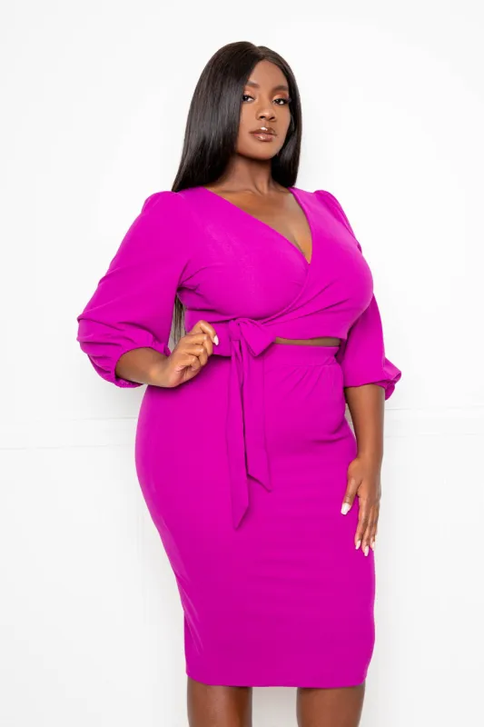 Wrapped Top and Skirt Set sold by Buxom Couture