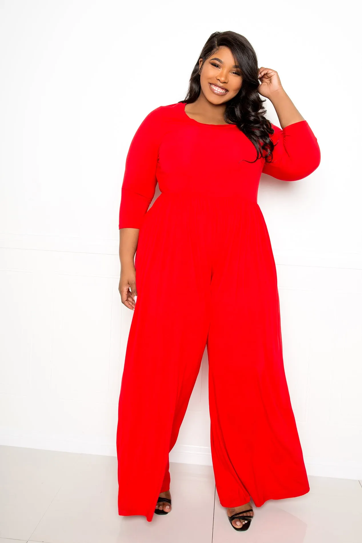 Supersoft Scooped Neck Jumpsuit sold by Buxom Couture