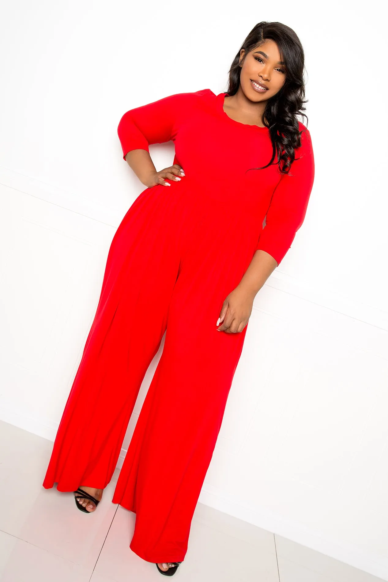 Supersoft Scooped Neck Jumpsuit sold by Buxom Couture product image thumbnail 5