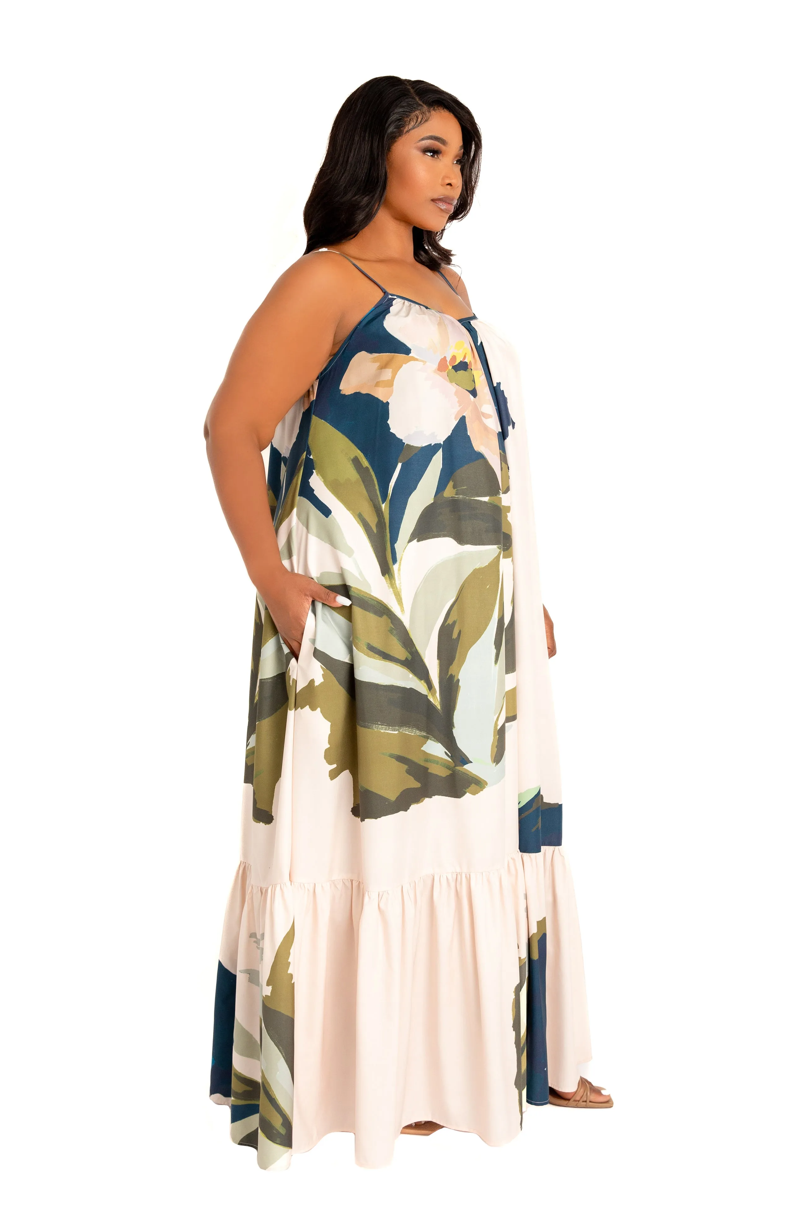 Floral Voluminous Maxi Dress sold by Buxom Couture product image thumbnail 2