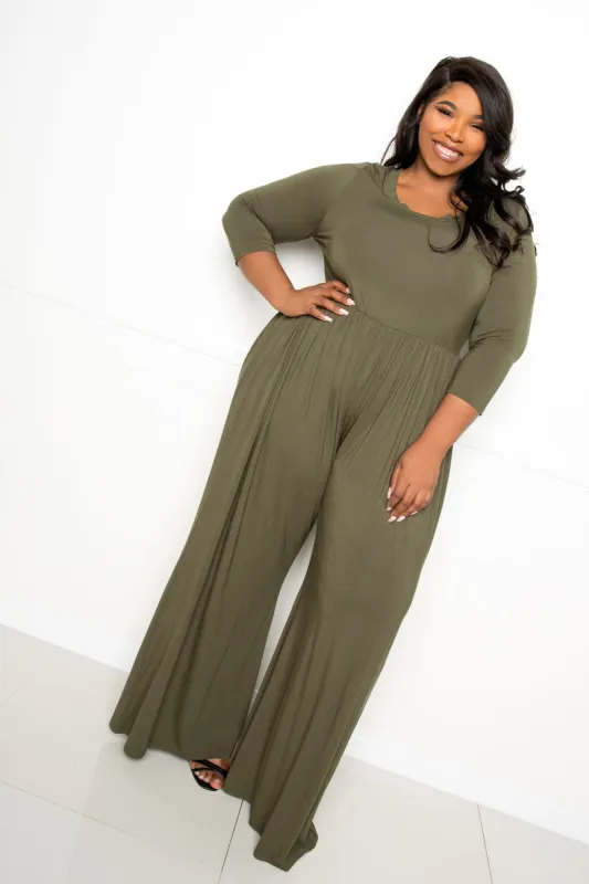 Supersoft Scooped Neck Jumpsuit sold by Buxom Couture