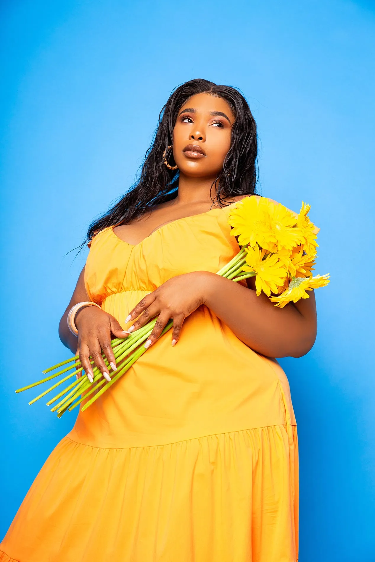 Flutter Sleeve Tiered Maxi Dress sold by Buxom Couture product image thumbnail 2