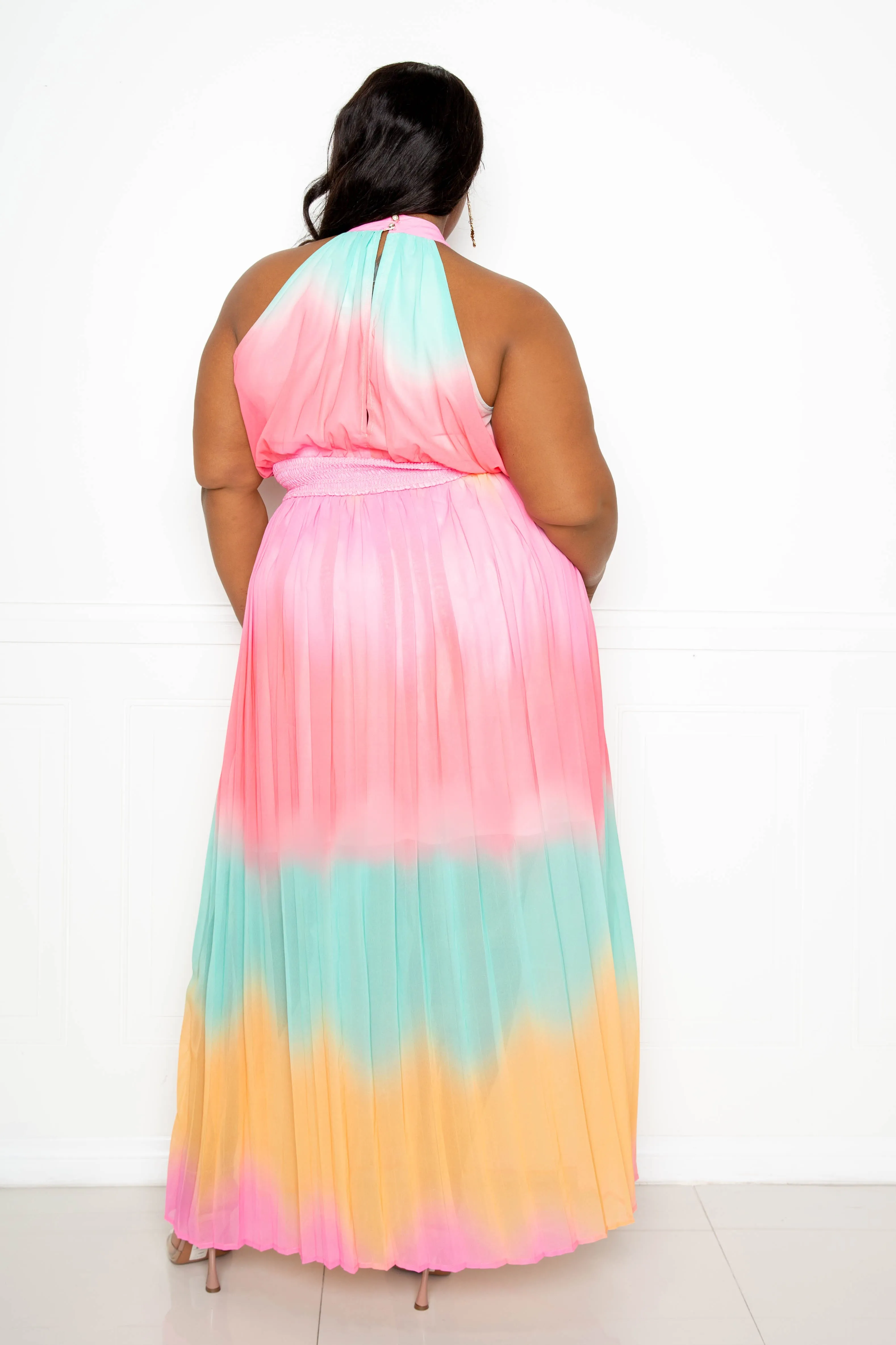 Ombre Pleated Maxi Dress sold by Buxom Couture product image thumbnail 5