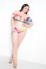Tie-Dye Ruffle Bikini Set sold by Buxom Couture