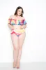Tie-Dye Ruffle Bikini Set sold by Buxom Couture