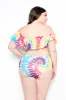 Tie-Dye Ruffle Bikini Set sold by Buxom Couture