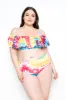 Tie-Dye Ruffle Bikini Set sold by Buxom Couture