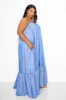 Denim Voluminous Maxi Dress sold by Buxom Couture