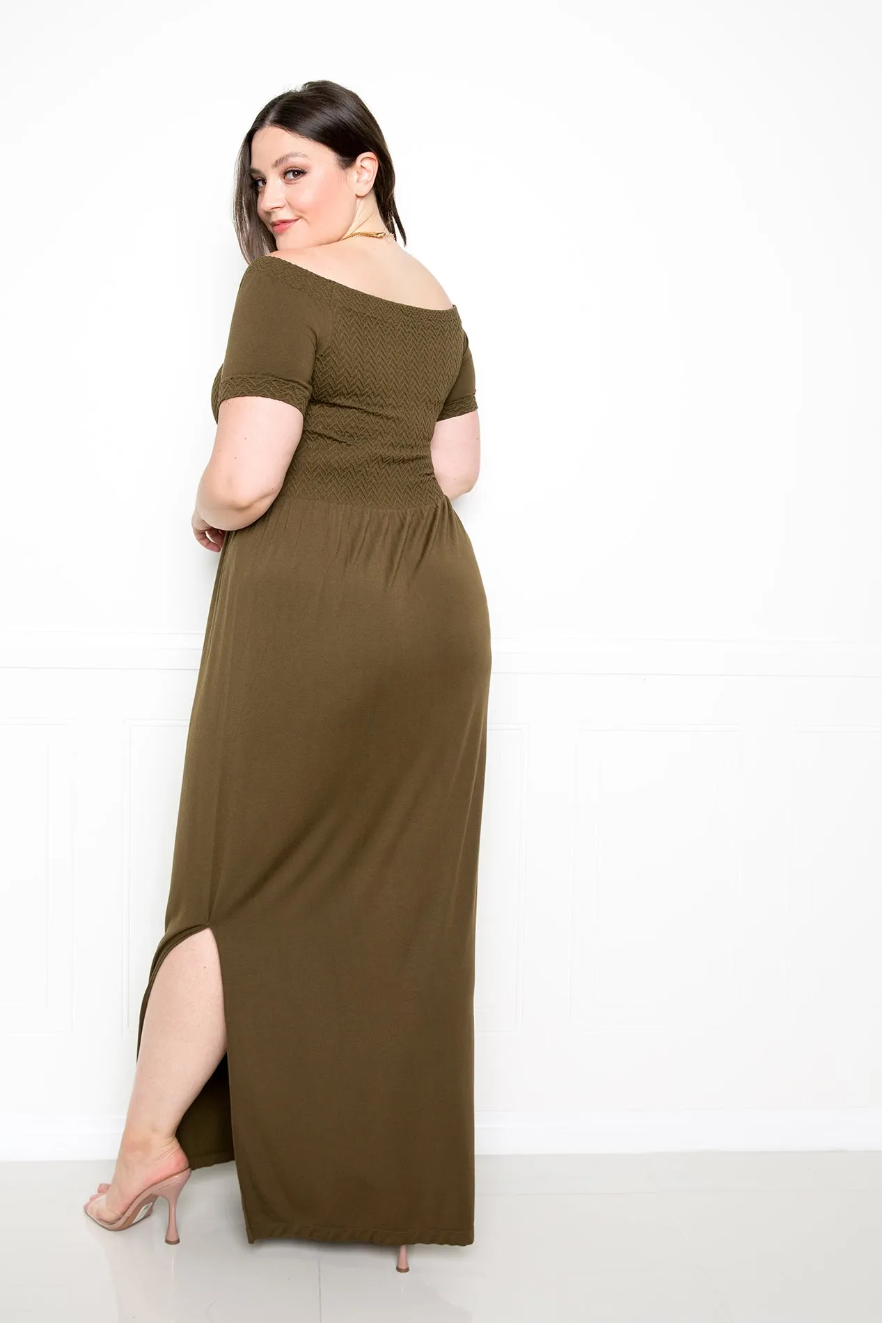 Seamless Off Shoulder Maxi Dress sold by Buxom Couture product image thumbnail 4