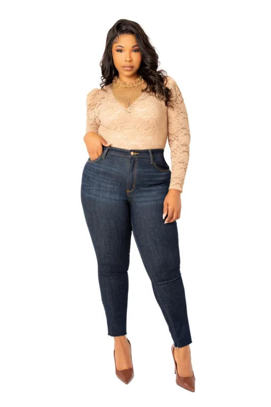 Long Sleeve Lace Bodysuit sold by Buxom Couture
