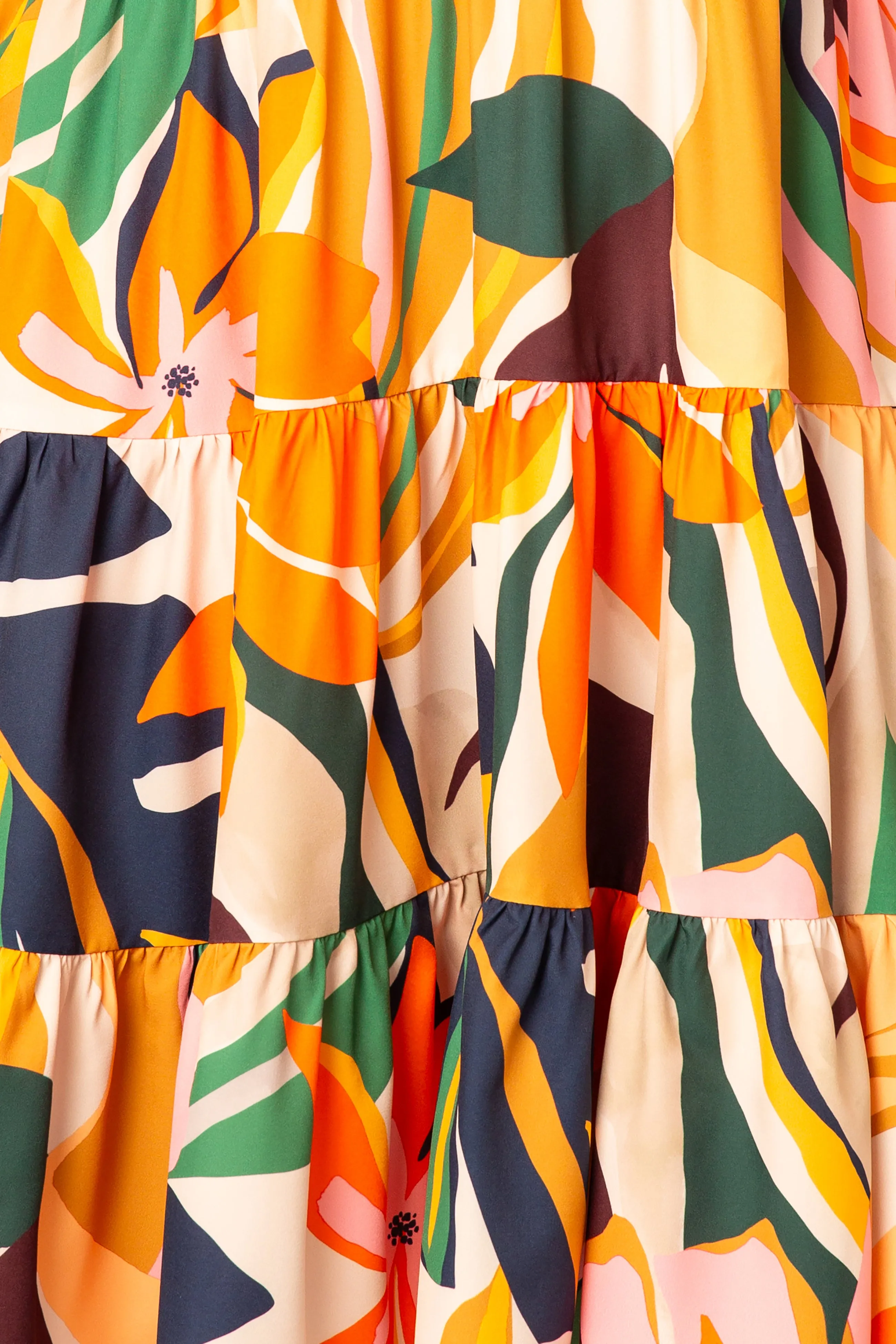 Floral Long Sleeve Tiered Shirt Dress sold by Buxom Couture product image thumbnail 4