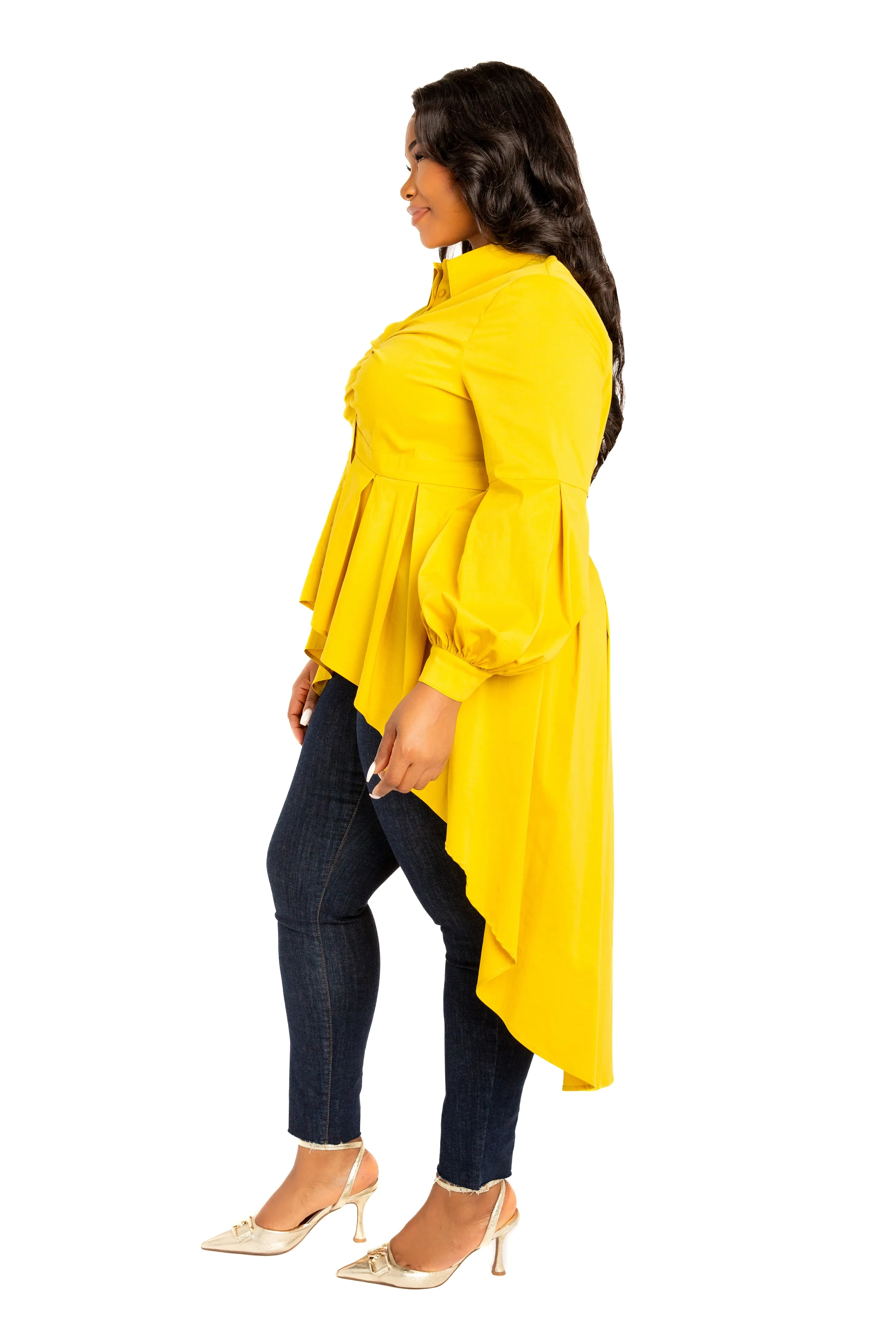 High-Low Peplum Blouse sold by Buxom Couture product image thumbnail 3