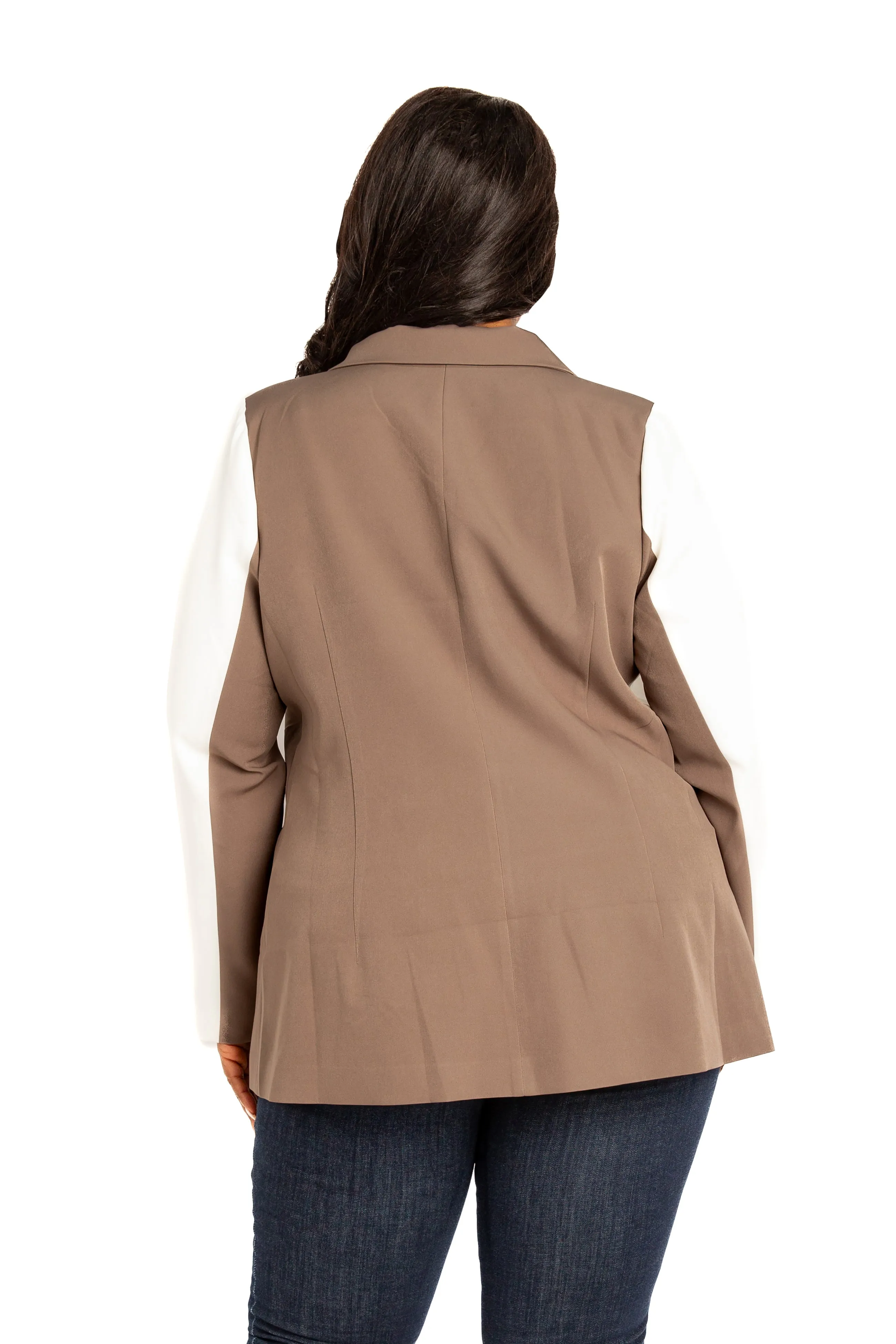 Contrast Double Breasted Blazer sold by Buxom Couture product image thumbnail 5