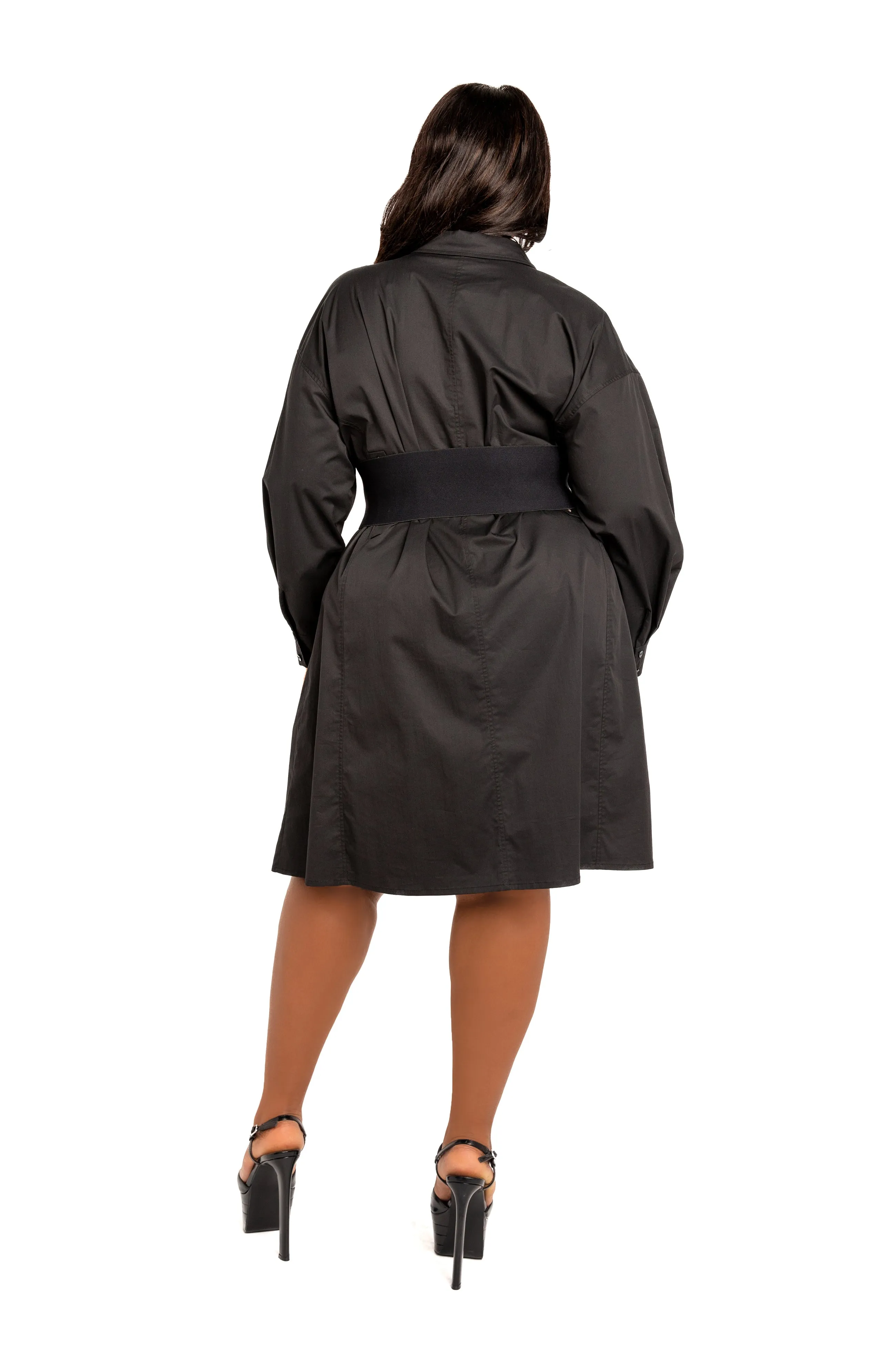 Cinch Waist Belt Shirt Dress sold by Buxom Couture product image thumbnail 4