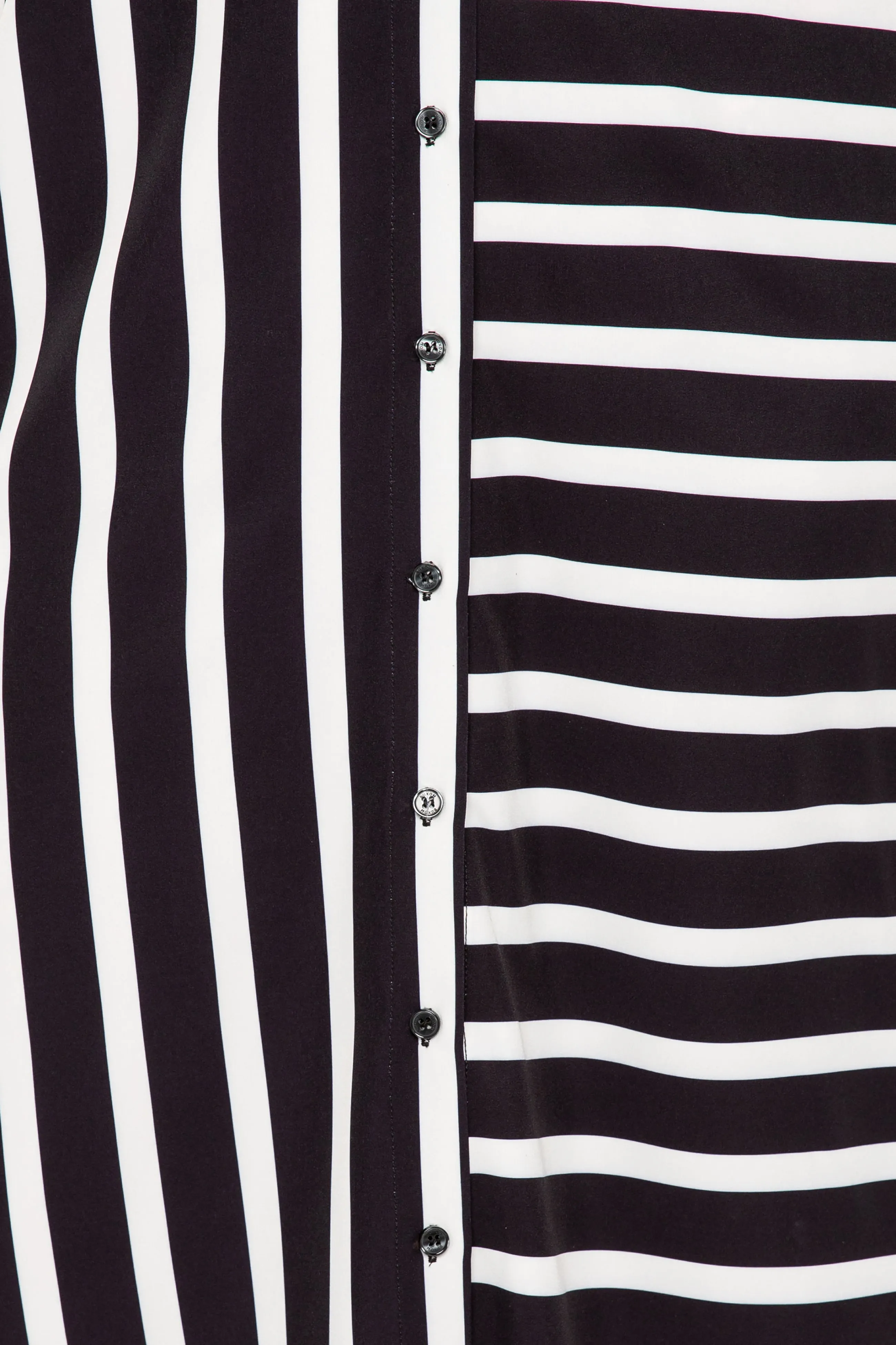 Mixed Stripe Maxi Shirt Dress sold by Buxom Couture product image thumbnail 5