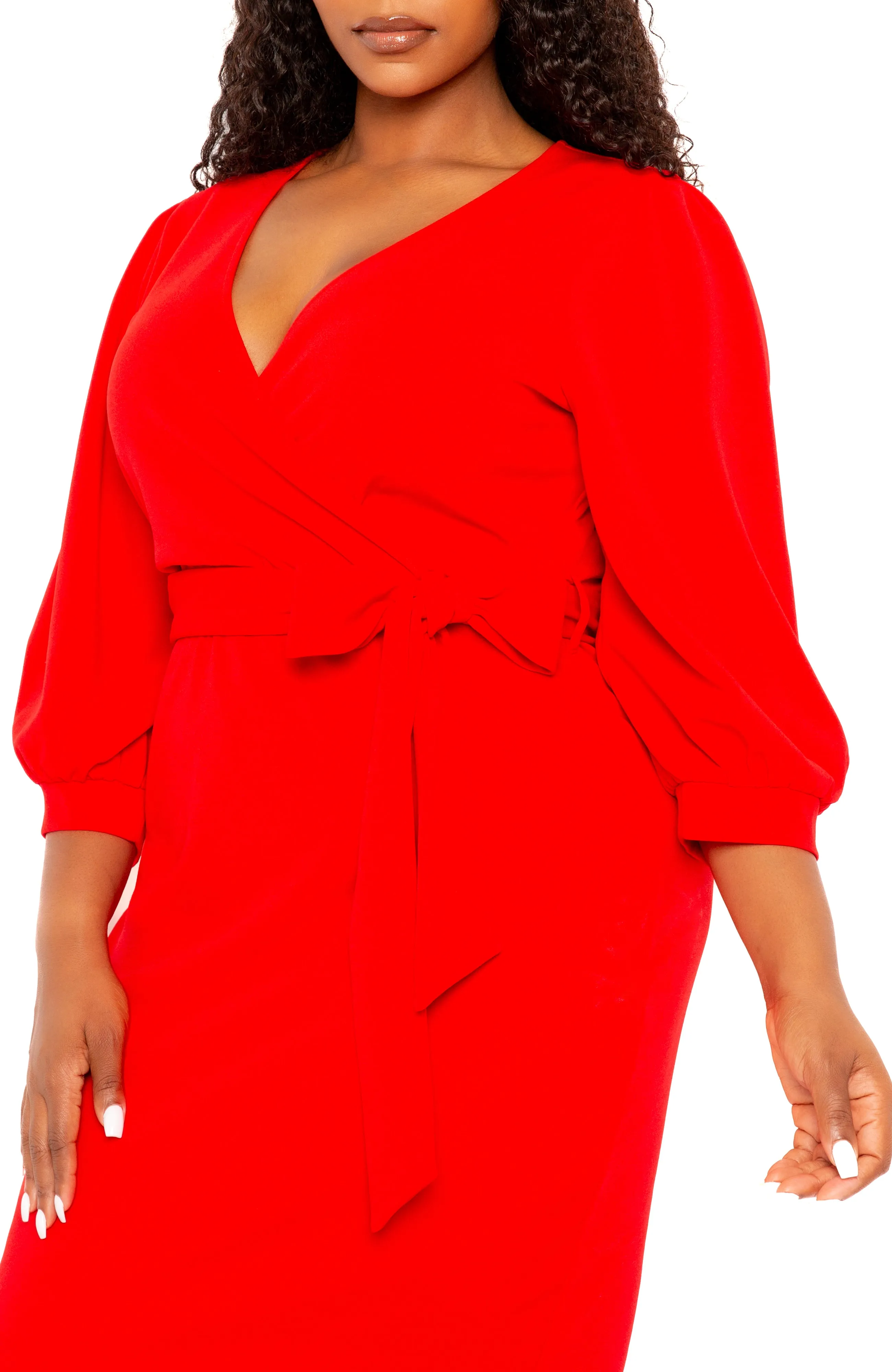 Wrap Midi Dress sold by Buxom Couture product image thumbnail 4