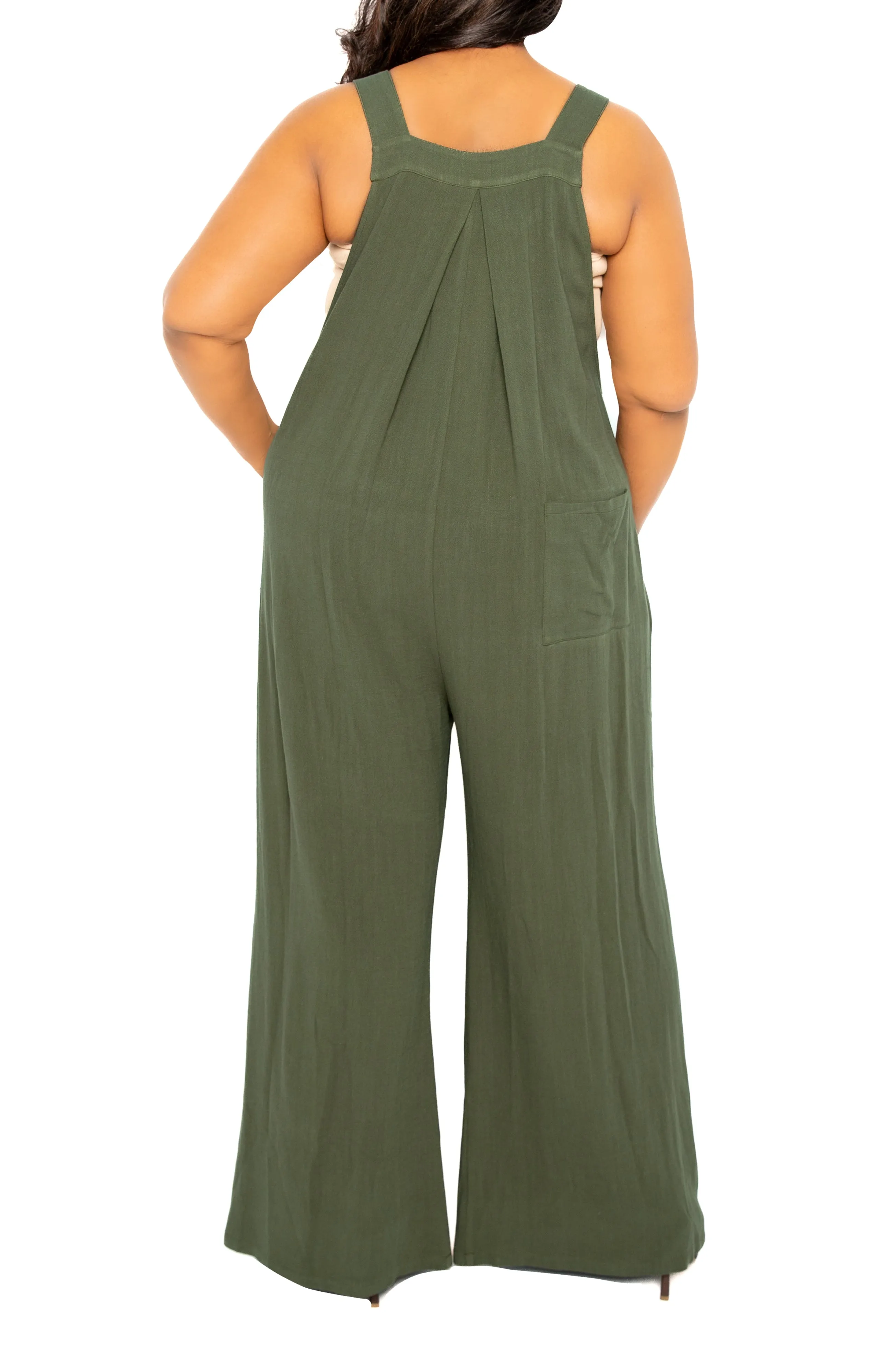 Wide Leg Linen Jumpsuit sold by Buxom Couture product image thumbnail 2