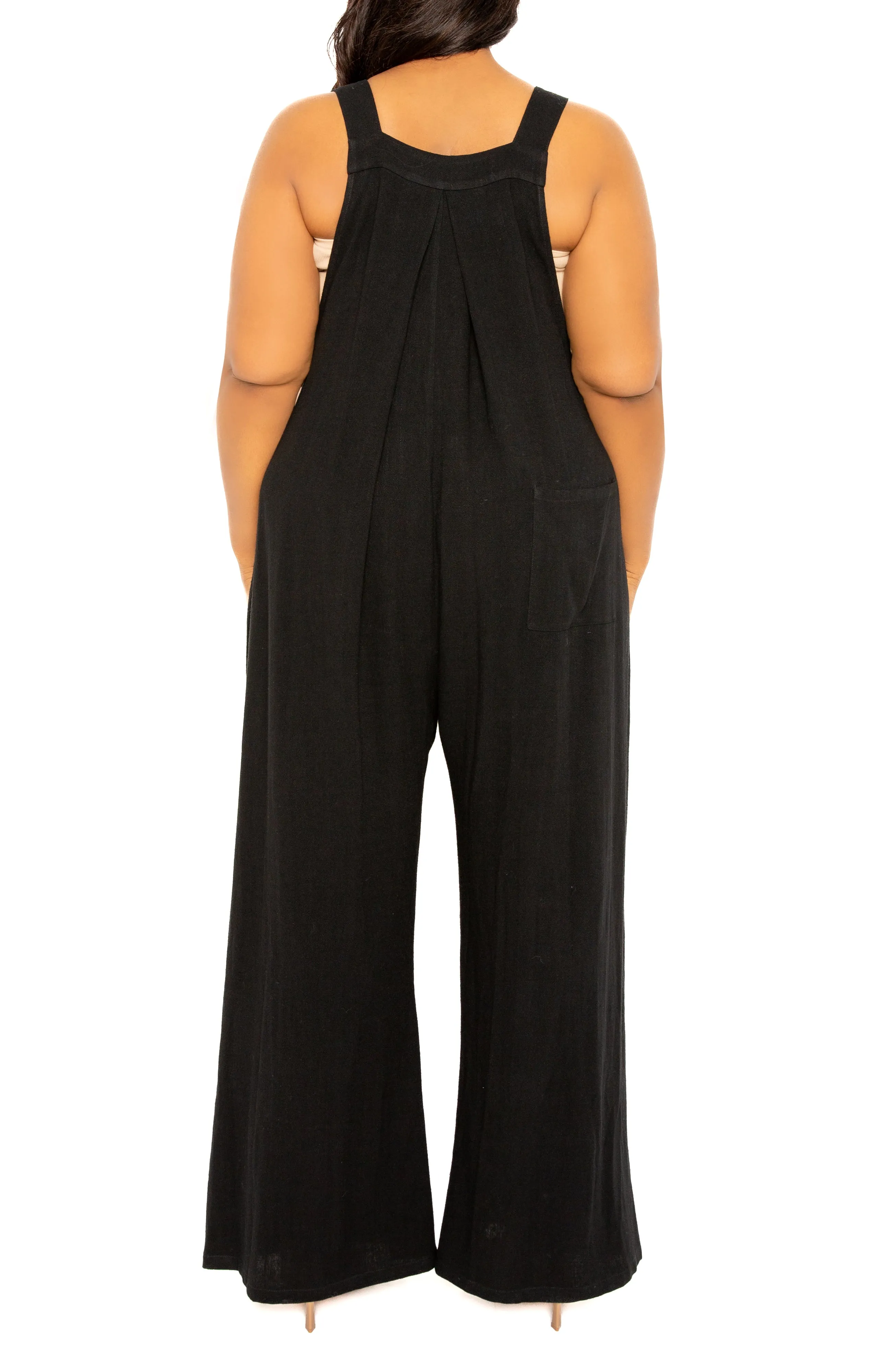 Wide Leg Linen Jumpsuit sold by Buxom Couture product image thumbnail 3